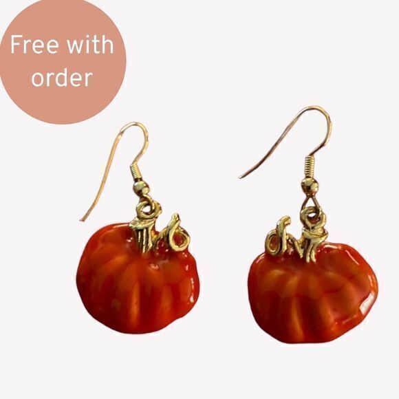 FREE BRAND NEW Pumpkin Shaped Earrings‎ - Picture 1 of 1